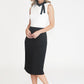 Black and White Two Tone High Neck Dress