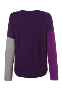 Block Colour Round Neck Knit