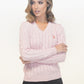 Soft Rose V NECK CABLE KNIT JUMPER