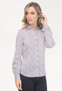 Pink and Purple Circle Print Shirt