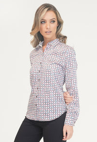 Pink and Purple Circle Print Shirt