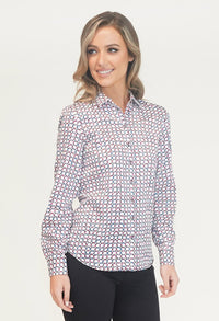 Pink and Purple Circle Print Shirt