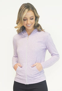 Lavendar SOFT TOUCH ZIP UP HOODIE