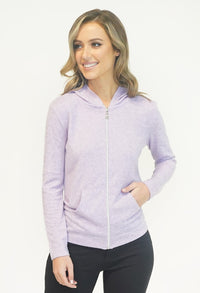 Lavendar SOFT TOUCH ZIP UP HOODIE