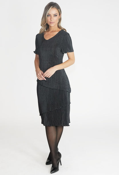 Black Spot Midi Dress