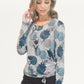 Grey and Blue Pattern Top