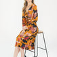 Mustard Floral Pattern Print Dress