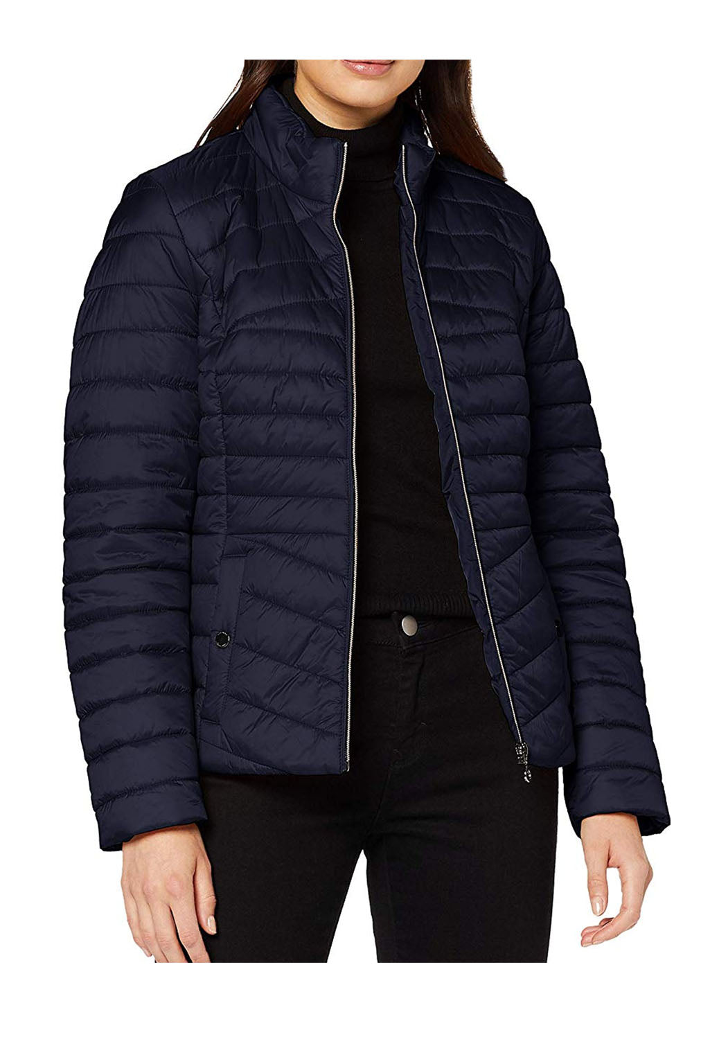 Navy Quilted Jacket-1