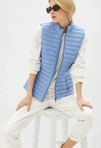 Blue Quilted Gilet