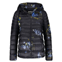 Navy Print Hooded Jacket