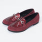 Bordeaux Patent Croc Print Loafer