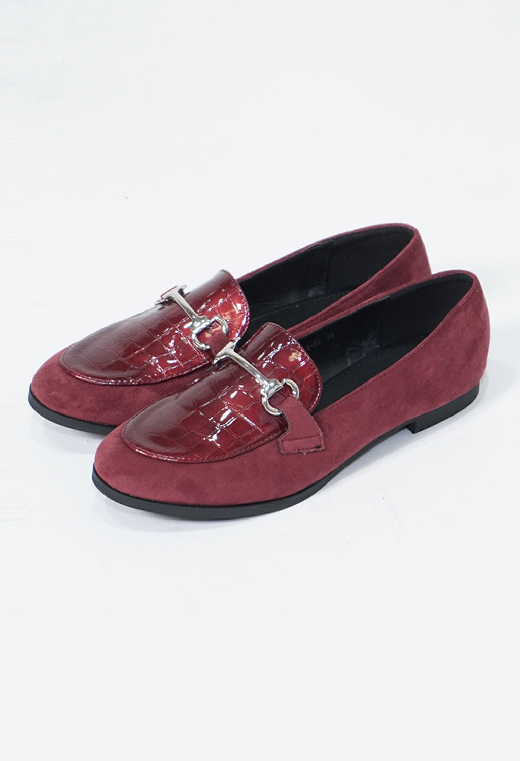 Bordeaux Patent Croc Print Loafer