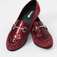 Bordeaux Patent Croc Print Loafer