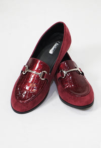 Bordeaux Patent Croc Print Loafer