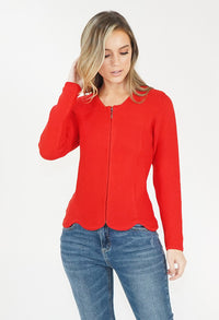 Red Zip Knit