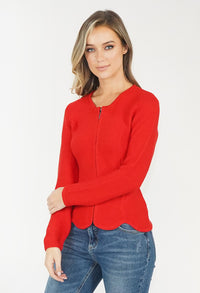 Red Zip Knit