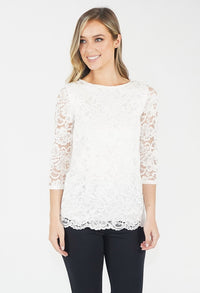 Off White Lace Top