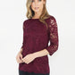 Wine Lace Top