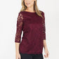 Wine Lace Top