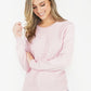 Soft  Rose Round Neck Knit