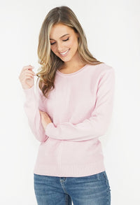 Soft Rose Round Neck Knit