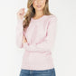 Soft  Rose Round Neck Knit