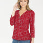 Bordeaux Circle Pattern Zip Top