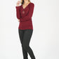 Bordeaux V Neck Top