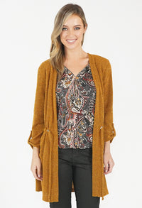 Ochre Drawstring Knit