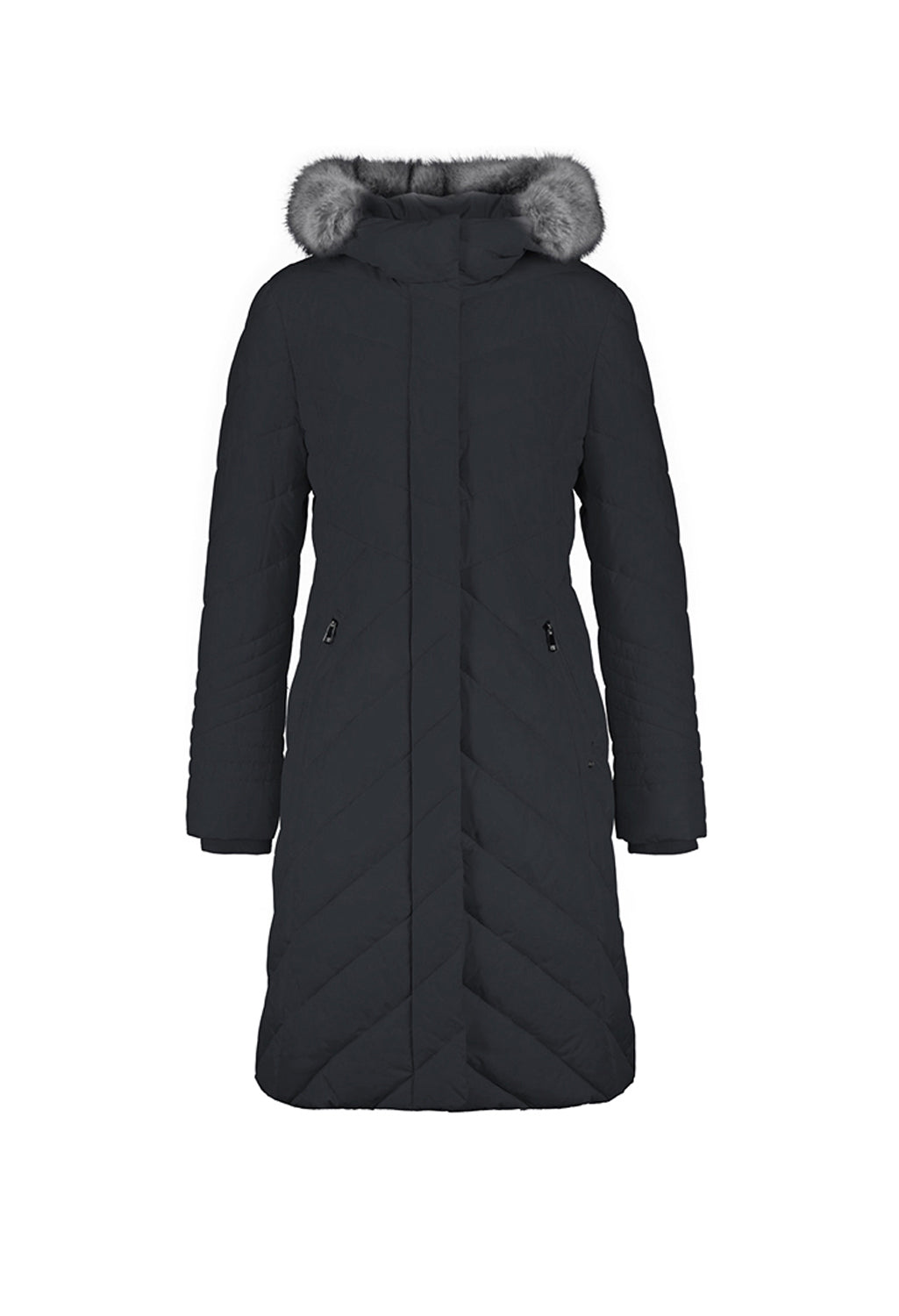 Navy Longline Padded Coat