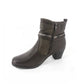 Brown Block Heel Ankle Boots