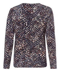 Snake Print Long-Sleeved Top