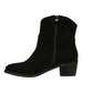 Black Western Style Ankle Boot