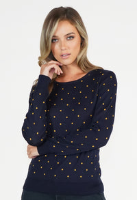 Polka Dot Pullover-1