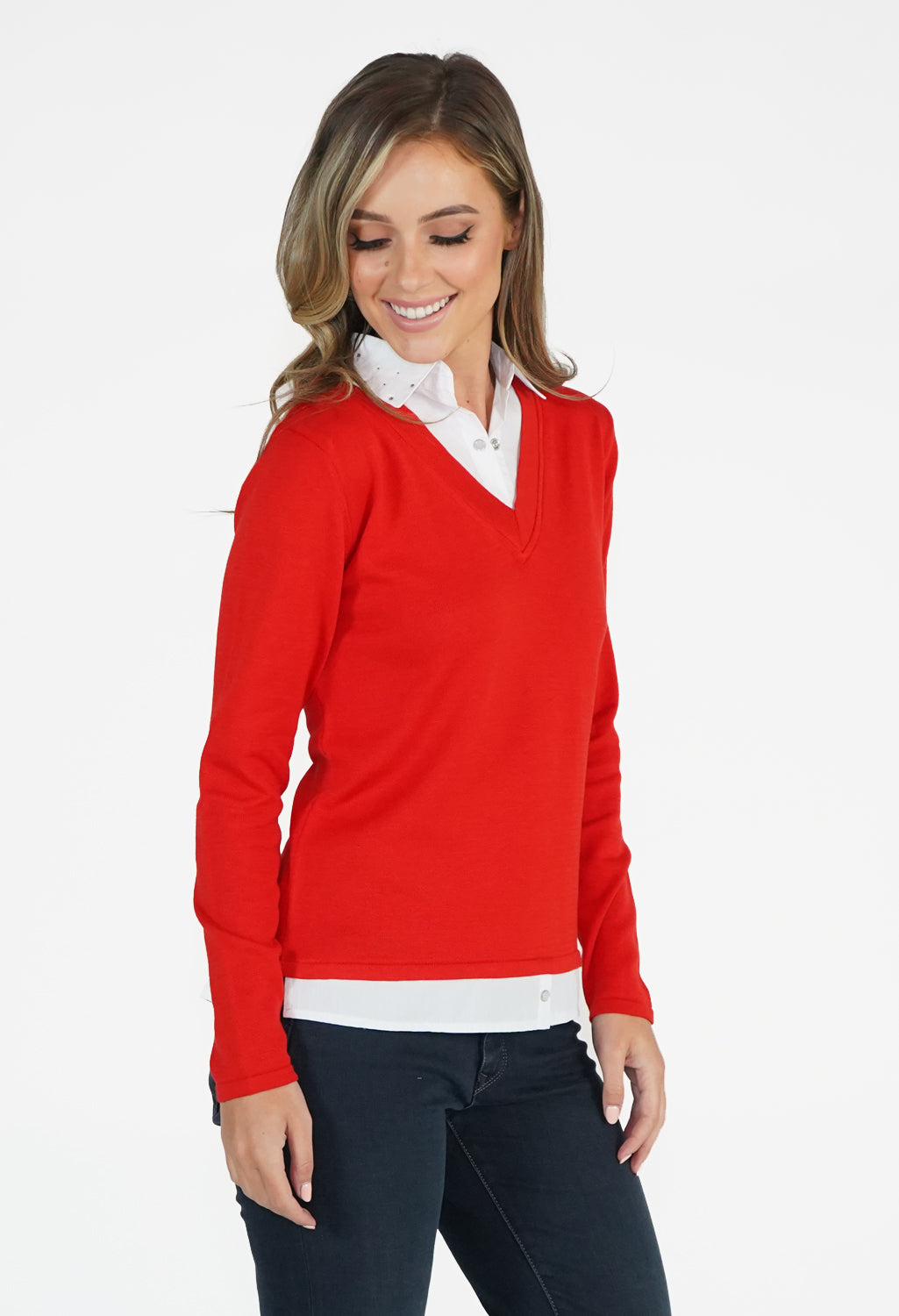 Red 2 in 1 Pullover