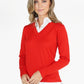 Red 2 in 1 Pullover