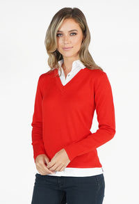 Red 2 in 1 Pullover