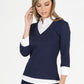 Navy Sparkle 2 in 1 Pullover