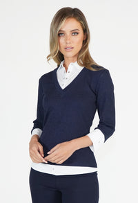 Navy Sparkle 2 in 1 Pullover