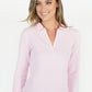 Pink Textured Polo Top