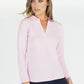 Pink Textured Polo Top