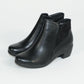 Black Block Heel Plain Boots