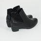 Black Block Heel Plain Boots