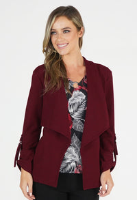 Burgundy Open Jacket