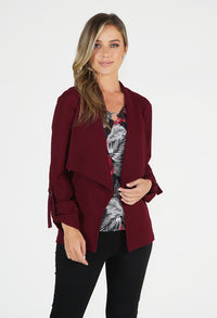 Burgundy Open Jacket