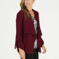 Burgundy Open Jacket