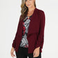 Burgundy Open Jacket