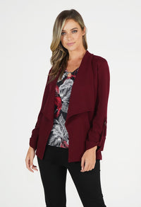 Burgundy Open Jacket