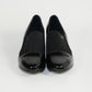 Black Elasticated Slip On Block Heel