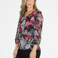 Red and Black Pattern Top